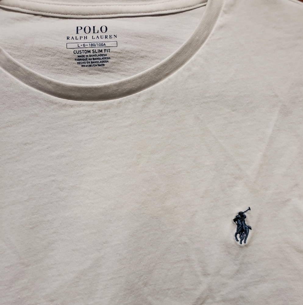 White polo slim fit white T-shirt